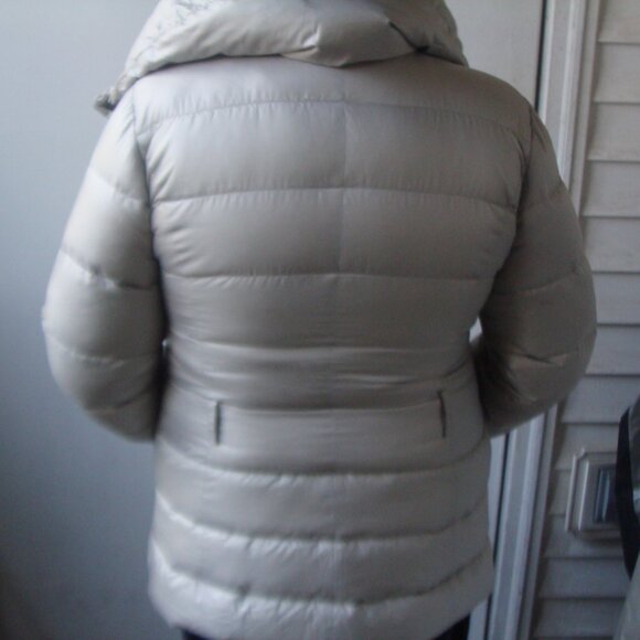 MARINA SPORT Women's Gray Duck Down Quilted Puffer Jacket, Size M-L. Italy - Picture 15 of 16